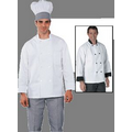 Male Chef Coat w/ Double Breasted Pearl Buttons - Black